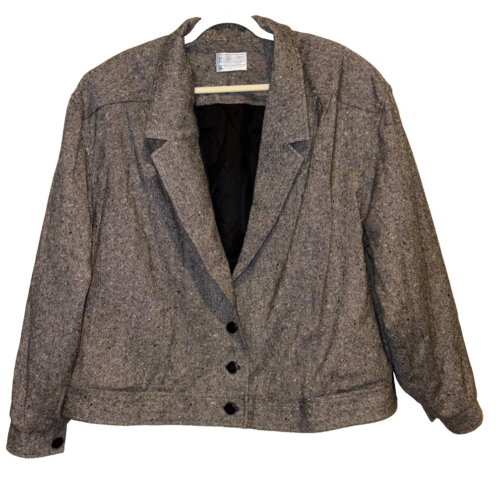 Pendleton Vintage wool bomber jacket, 100%Virgin Wool size 22w Cardigancore